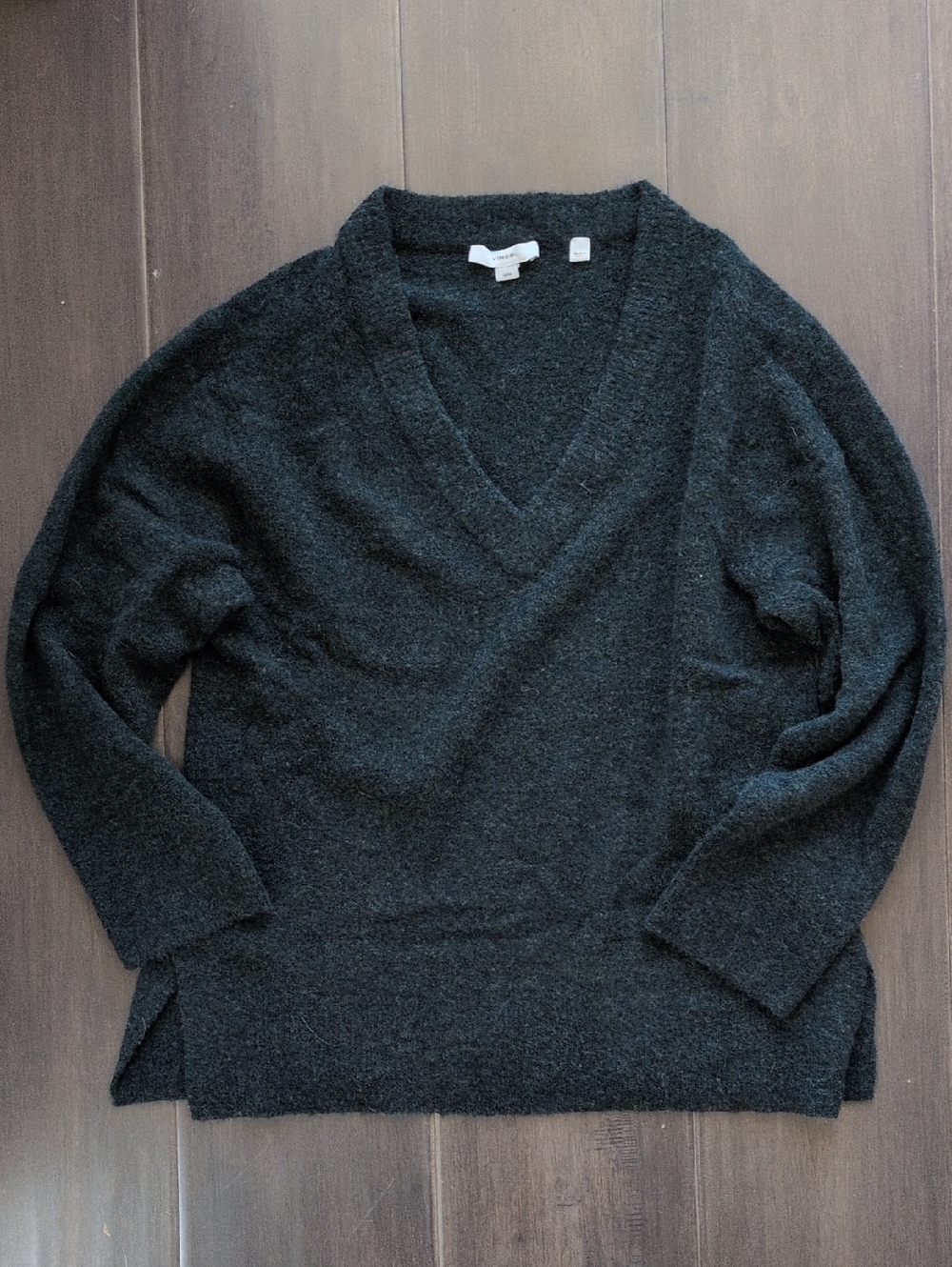 Vince Deep V-Neck Wool Blend Sweater